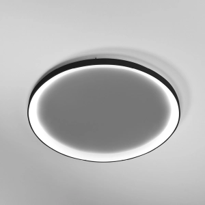 Czarny okrągły wklęsły ledowy plafon sufitowy ściemnialny Vivida International 0098.22.NE DIM WN Lifering-R LED 80W 3000K-4000K 78cm