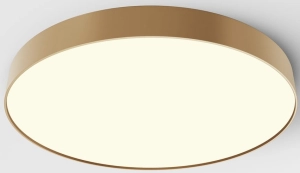 Matowy złoty okrągły płaski plafon ledowy Maytoni C032CL-90W3K-RD-MG Zon LED 90W 3000K CRI90 60cm x 6cm