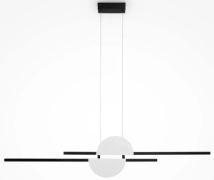 Czarna lampa wisząca dekoracyjna dwie ledowe listwy Maytoni MOD179PL-L26W4K Skyline LED 26W 4000K 110cm