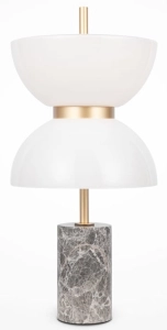 Lampa stołowa z marmurową podstawą i szkalnym kloszem Maytoni MOD178TL-L11GR3K Kyoto LED 11W 3000K 46cm