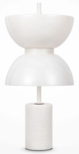 Biała nowoczesna lampa stołowa z białym kloszem Maytoni MOD178TL-L11W3K Kyoto LED 11W 3000K 46cm