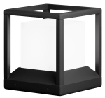 Grafitowa zewnętrzna lampa stojąca sześcian Maytoni O455FL-01GF Trim E27 IP65 25cm
