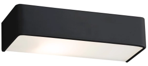 Czarny zaoblony prostokątny kinkiet Argon 3075 Rodan E27 30cm