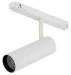 Biały reflektor z czarną optyką i światłem punktowym na szynę magnetyczną LVM Nowodvorski 11644 Spot LED 9W 3000K 30stopni