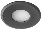 Czarna okrągla lampa podtynkowa do łazienki Azzardo AZ2692 Oscar GU10 IP44 10cm