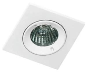 Biała kwadratowa lampa podtynkowa do łazienki Azzardo AZ0817 Pablo GU10 IP54 8cm