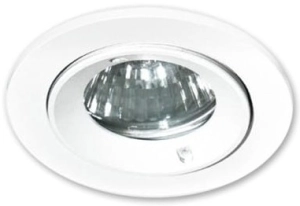 Biała podtynkowa okrągła lampa do łazienki Azzardo AZ0815 Tito GU10 IP54 8cm