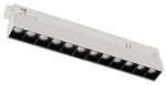 Biała lampa diodowa z czarną optyką do szynoprzewodów magnetycznych LVM Nowodvorski 11633 Focus LED 9W 4000K 20,5cm 30stopni