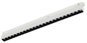 Biała lampa diodowa z czarną optyką do szynoprzewodów magnetycznych LVM Nowodvorski 11630 Focus LED 15W 3000K 39,5cm 30stopni
