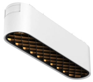 Biało czarny reflektor na szynę magentyczną Radity Maytoni TR084-1-6W3K-W Basis Grid LED 6W 3000K 11,6cm 60stopni