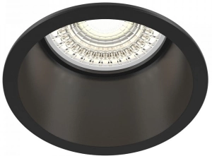 Lampa podtynkowa Oczko spot Maytoni DL049-01B Reif GU10 6,8cm IP20 czarny bez regulacji z ramką