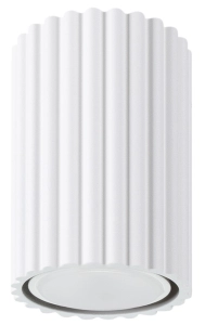 Biała lampa sufitowa tuba spot karbowana Sollux Lighting SL.1530 Karbon GU10 10cm x 6,5cm