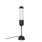 Czarno biała lampa stołowa z drewna i szkła Ummo FNS122P1 Funsui ST E14