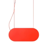 Płaska owalna czerwonopomarańczowa lampa wisząca Ummo MLA61212P2 Malumi A LED 24W 3000K