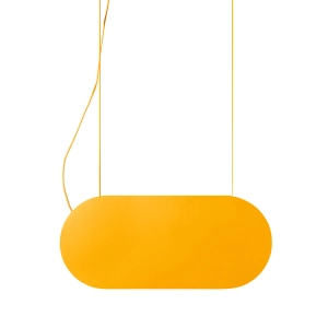 Płaska owalna melonowa lampa wisząca Ummo MLA653P2 Malumi A LED 24W 3000K