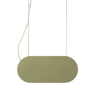 Płaska owalna oliwkowa lampa wisząca Ummo MLA61414P2 Malumi A LED 24W 3000K