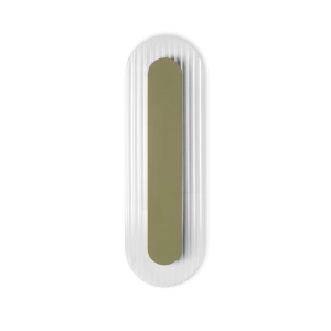 Metalowy oliwkowy kinkiet z ryflowanym szklanym dekoracyjnym kloszem Ummo RIWB614002 Riflo W A LED 4,8W 3000K