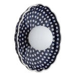 Ceramiczny kinkiet Bolesławiec granatowy w białe stemple Argon 8933 Boll G9 IP44