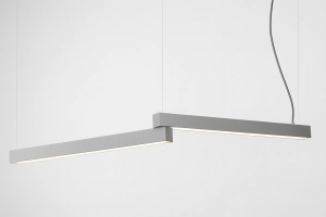 Szara lampa wisząca Chors 22.4113.J17.101 Thiny Snake Z LED 16,8W 3000K CRI95 120cm z przesłoną soft