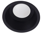 Czarna lampa podtynkowa okrągła wklęsła Azzardo AZ4074 Itaka GU10 8,4cm