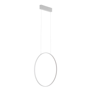 Biała lampa wisząca obręcz pionowa 60cm Nowodvorski 11605 Circolo LED M 21W 3000K CRI90