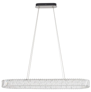 Lampa wisząca owalna z kryształkami Nowodvorski 11707 Luxora LED 40W 3000K 120cm