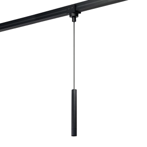 Czarna lampa wisząca walec 3,6cm x 25,5cm na szynę magnetyczną wodoszczelną Azzardo AZ6960 Sonic LED 11W 3000K IP65 40stopni