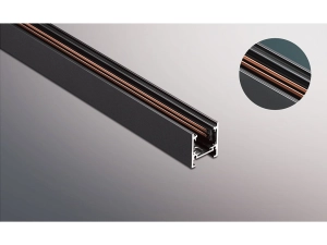 Czarne płytkie natynkowe szynoprzewody magnetyczne 24V 3cm Kama KL-T1001E-3M-BK 3m