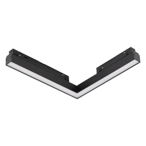 Czarny reflektor poziomy narożny na szynoprzewody magnetyczne Alfa Azzardo AZ6288 Corner A LED 24W 3000-6000K Dali