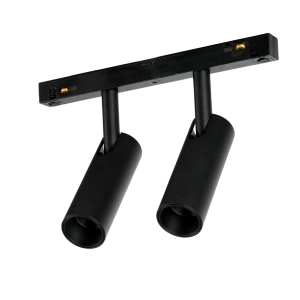 Czarny reflektor na szynoprzewody magnetyczne Alfa Azzardo AZ6293 Niko LED 2x7W 3000-6000K Dali