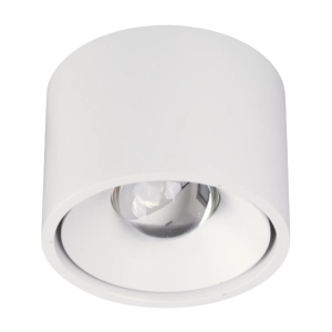 Biała lampa sufitowa wodoszczelny płaski spot z okrągłą soczewką Loonari 403353 Idra LED 9W 3000K CRI90 IP54 48stopni 6,5x9cm