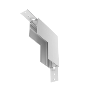 Biały łącznik metalowy pionowy L do płytkich szynoprzewodów magnetycznych 24V Kama KL-T1001E-B-WH