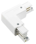 Biały łącznik kątowy L prawy do szyny natynkowej 3-fazowej Global Cora Lighting XTS35-3