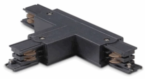 Czarny łącznik T typ 2 do szyny natynkowej 3-fazowej Global Cora Lighting XTS37-2