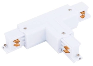 Biały łącznik T typ 3 do szyny natynkowej 3-fazowej Global Cora Lighting XTS39-3