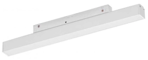 Bialy reflektor na szynoprzewód magnetyczny ściemnialny i na dwa obwody Azzardo AZ6499 Alfa 2Line Saga LED 24W 3000/4000/6000K 120stopni 43,5cm
