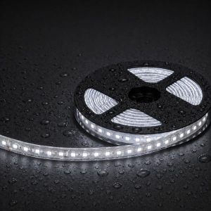 Taśma LED wodoszczelna SMD2835 rolka 5m 5,4W 12V 460LM 6000K 60LED CRI90 IP63 8mm Prescot EHP008-050-8-W