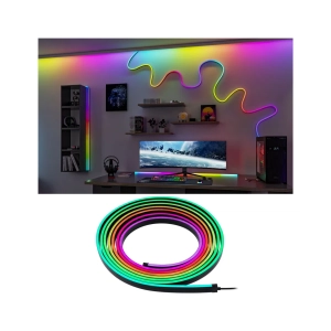 Kolorowy wąż świetlny 5m neon LED RGBW z uchwytami Paulmann PL79557 + pilot i zasilacz