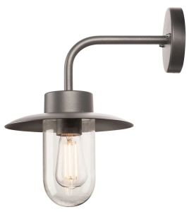 Antracytowa zewnętrzna lampa ścienna z kloszem SLV 1000820 Molat E27 IP44