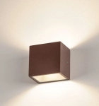 Rdzawy ściemnialny zewnętrzny kinkiet kostka światło góra - dół SLV 1002034 Sitra LED 11W 3000/4000K 105stopni IP65