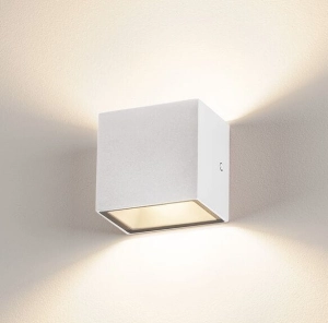 Biały ściemnialny zewnętrzny kinkiet kostka światło góra - dół SLV 1002033 Sitra LED 11W 3000/4000K 105stopni IP65