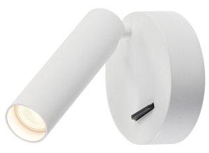 Biały ściemnialny kinkiet z włącznikiem SLV 152341 Karpo LED 5,7W 470LM 3000K CRI90 40stopni