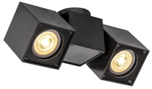 Czarna lampa sufitowa foremny reflektor SLV 1002215 Altra 2xGU10