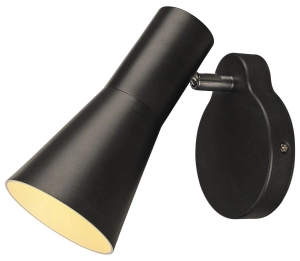 Czarna lampa ścienna kinkiet z włącznikiem SLV 148540 Phelia GU10