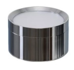 Chromowana płaska lampa sufitowa tuba 4,9x8,4cm wodoszczelna IP44 Azzardo AZ6866 Marton GX53