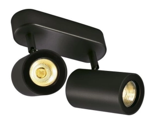 Czarna lampa sufitowa z dwoma reflektorami SLV 152020 Enola_B 2xGU10
