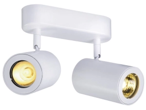 Biała lampa sufitowa z dwoma reflektorami SLV 152021 Enola_B 2xGU10