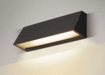 Czarna zewnętrzna lampa ścienna sześcian SLV 1003453 Pema LED 14W 3000/4000K IP65