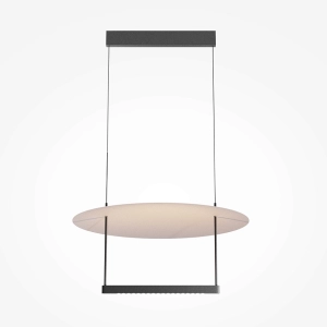 Czarna lampa wisząca listwa z okrągłym metalowym kloszem Maytoni MOD280PL-L30B3K1 Ambience LED 30W 3000K 60cm