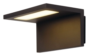 Antracytowy prostokątny kinkiet elewacyjny SLV 231355 Angolux LED 6,8W 3000K IP44